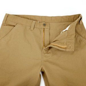 Carhartt Carpenter Work Pants 40W 32L Tan 100% Cotton Relaxed Fit Dungarees